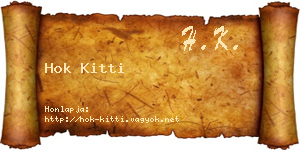 Hok Kitti névjegykártya